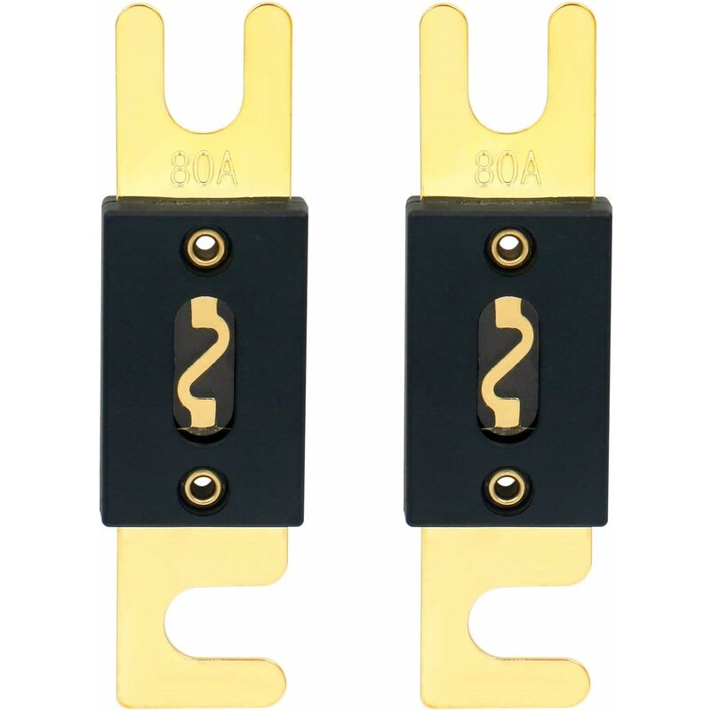 [neuwertig]2er-pack Anl-80a-sicherungen Für Autoradiosysteme – Schwarz Und Gold