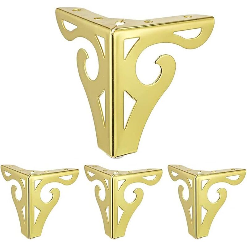 [neuwertig]4 Stück Sofabeine, (gold) 10 Cm