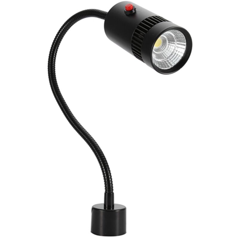 [neuwertig]magnetfuß-led-leuchte, Verstellbare Drehmaschinenleuchte, Silberne Magnetfuß-maschinenleuchte, 7 W, 110–220 V