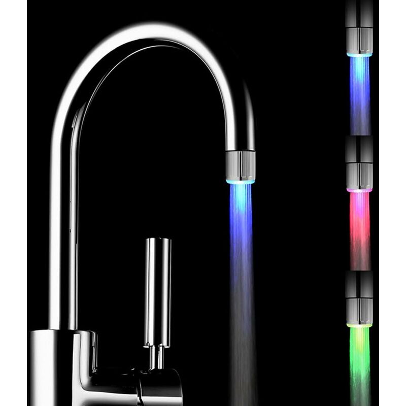 [neuwertig]2er-pack Farbenfroher Led-wasserhahn Mit 3 Farben, Temperaturregelung, Wasserstrahl Und Handtuchfunktion Für Küche Und Badezimmer.
