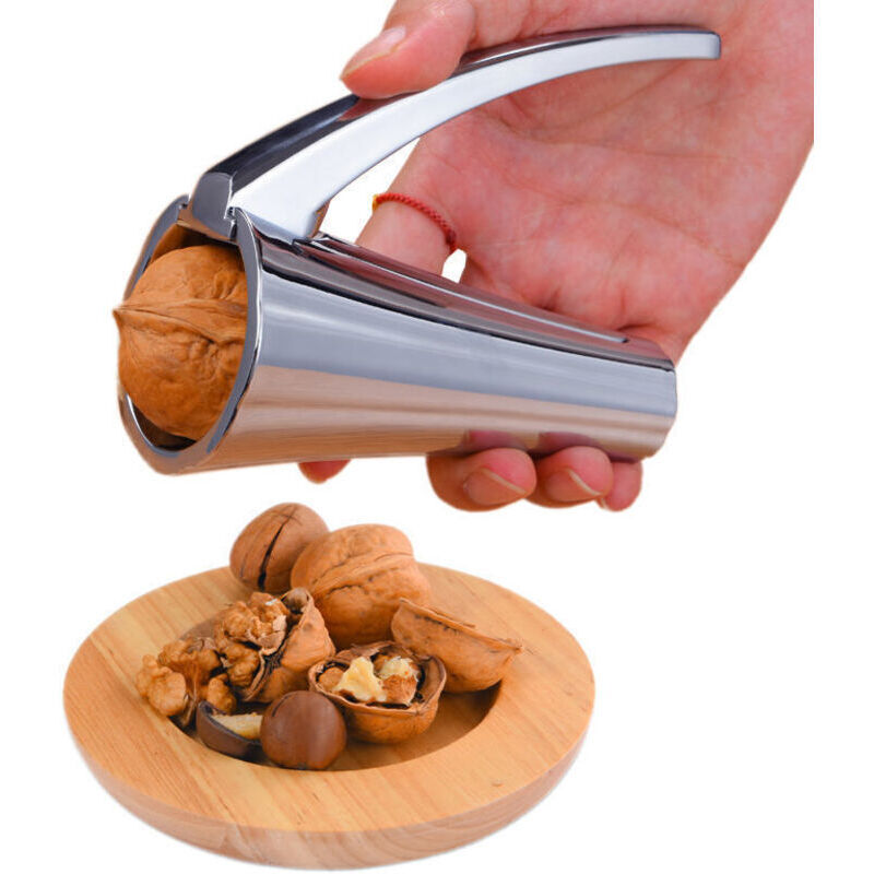 [neuwertig]nussknacker, Passt Für Alle Nüsse, Minimaler Kraftaufwand Zum Knacken Harter Schalen, Keine Herumfliegenden Schalen Und Keine Eingeklemmten Finger, Silber.