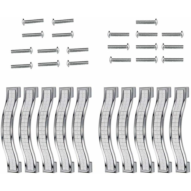 [neuwertig]set Mit 5 Schubladengriffen Aus Kristall-strasslegierung Für Kommoden, Küchenschränke Und Küchenschränke, Silberfarben, 96 Mm – 10 Stück