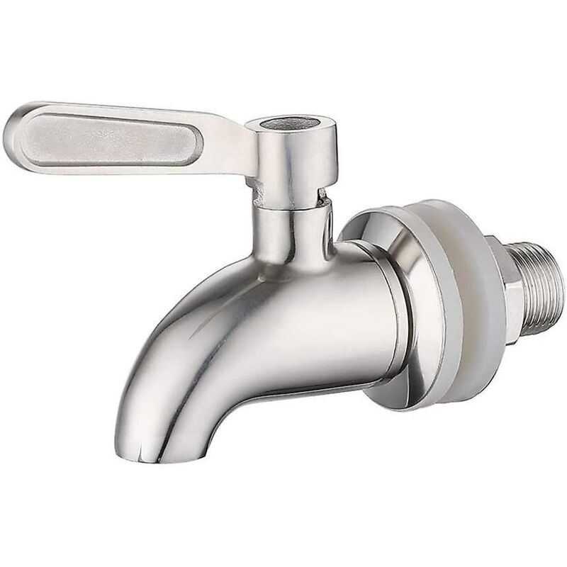 [neuwertig]drehbarer Wasserhahn Aus Edelstahl 304 Für Fruchtsaft, Bier – Geeignet Für Wein, Bier, Fruchtsaft, Getränkebrunnen, Ersatzhahn (silber, 16 Mm)