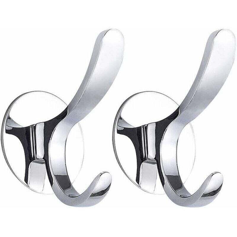 [neuwertig]wandhaken Für Garderobe, Handtuch, Polierter Edelstahl, Für Mäntel, Bademäntel, Küchenhandtücher, Sichere Wandmontage, Silberfarben, 2er-pack