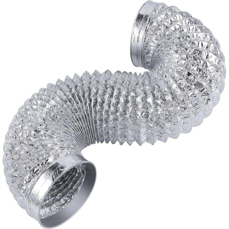 [neuwertig]hochleistungsfähiger, Flexibler 4-zoll-abluftschlauch Für Trockenlüftung, 6 Fuß Langes, Extra Dickes (6-lagiges) Aluminium-lüftungskanal-set