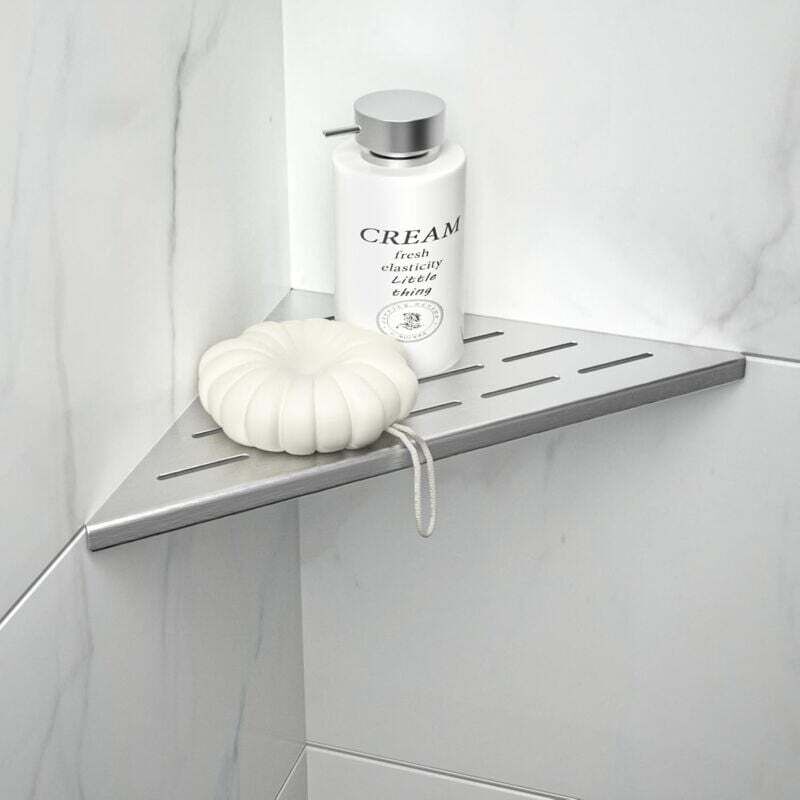 [neuwertig]eckregal, Duschablage Aus Edelstahl, Eingelassene Duschablage, Geeignet Für Shampoo-halter Im Badezimmer, Silber