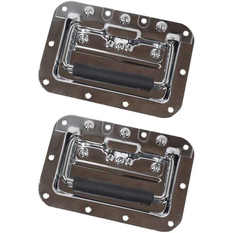 [neuwertig]set Mit 2 Klappgriffen – Vertiefte Ablage – Federmechanismus – 16 X 10,7 Cm – Silber