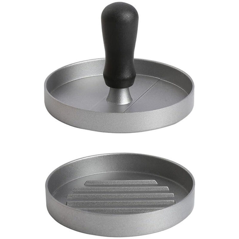 [neuwertig]hamburgerpresse Aus Aluminium-druckguss Für Leckere Hamburger, Fleischbällchen Und Grillfleisch, Mit Antihaftbeschichtung, 12 X 8 X 2 Cm
