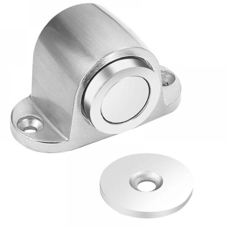 [neuwertig]federbelasteter Türstopper Mit Magnet Für Schwere Türen, Silberfarben, Saugnapf Zur Befestigung Ohne Bohren, Starker Magnet, Kollisionssicherer Türstopper Für Die Türkante
