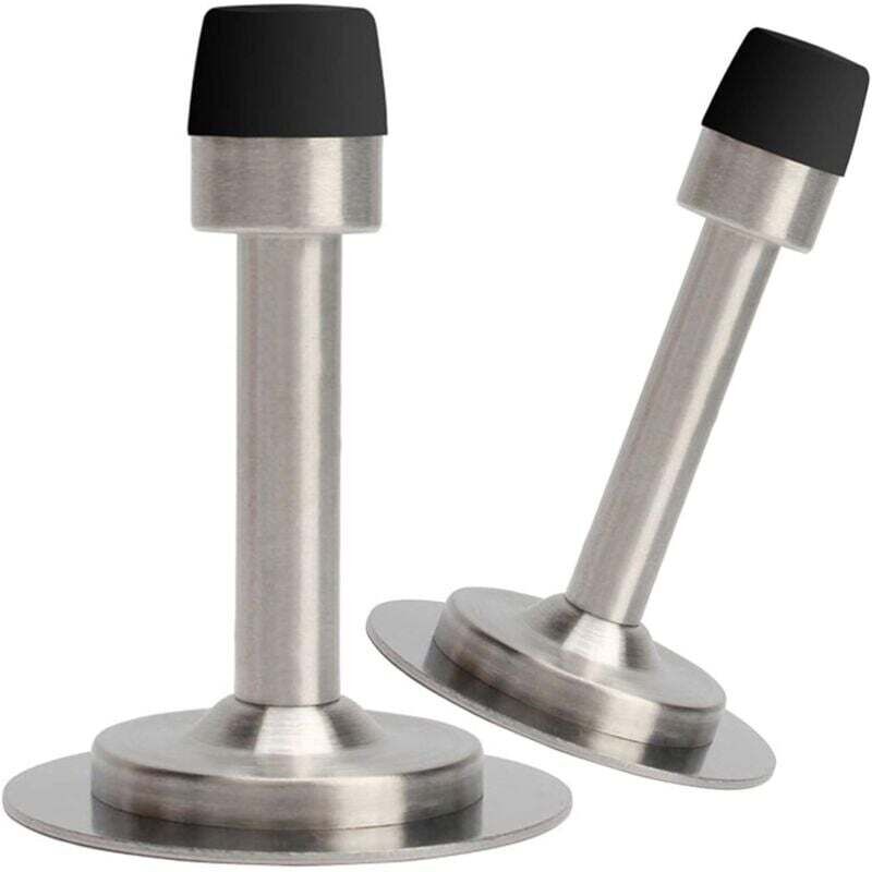 [neuwertig]3m Selbstklebender Türstopper Aus Edelstahl Mit Gummispitze, 2er-pack, 7,6 Cm Hoch, Wandschutz Für Schlafzimmer, Silber