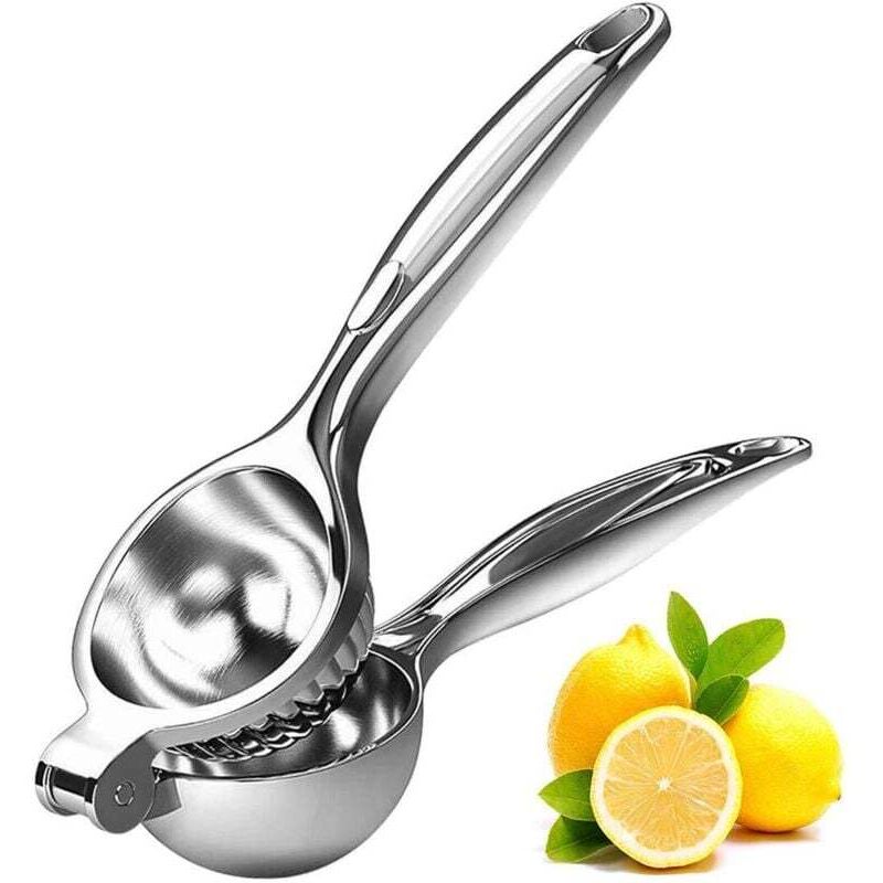 [neuwertig]manuelle Zitronenpresse Aus Edelstahl, Extra Große 6,9 Cm (2,7 Zoll) Schüssel, Robust Und Hochwertig, Silberfarben.