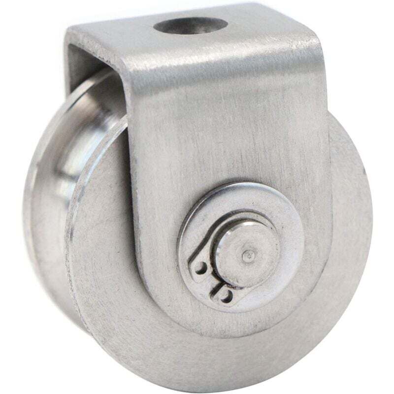 [neuwertig]einzelrolle, Seilrolle Für Kabel, 40 Mm, Edelstahl, Heberolle, Kletterrolle, Lastrollenrolle, Heberolle, Kapazität 30 Kg 1 , Silber