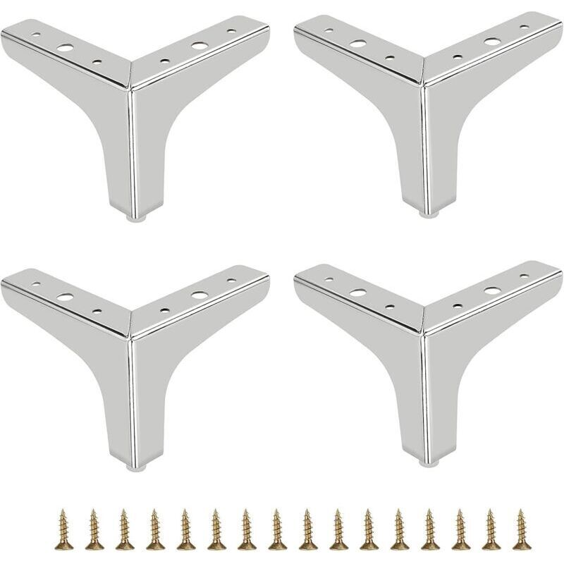 [neuwertig]10 Cm Hohe Sofabeine Aus Metall, 4 Stück, Moderne Möbelbeine, Sofabeine, Selbstbaubare Möbelbeine, Ersatzbeine Für Tv-ständer Und Sofas, Silberfarben