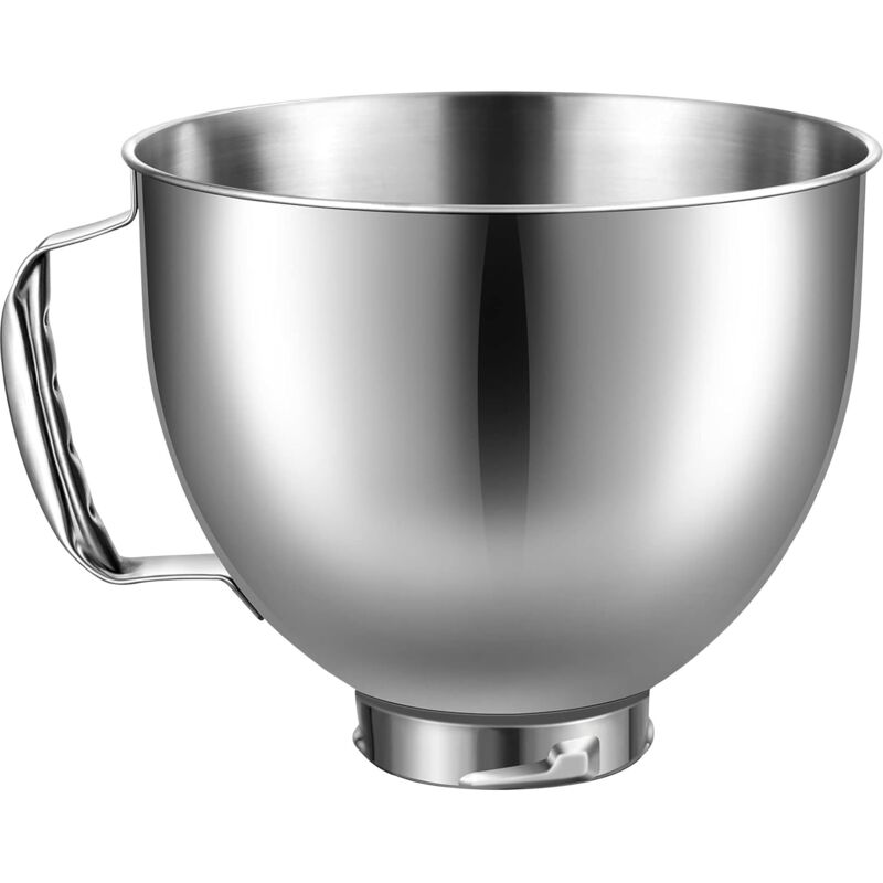 [neuwertig]ksm150 Edelstahl-rührschüssel Für Kitchenaid Artisan Und Classic Küchenmaschinen Mit Kippbarem Motorkopf, 4,5 Zinken/5 Liter, Silber, 5 Qt Ssb