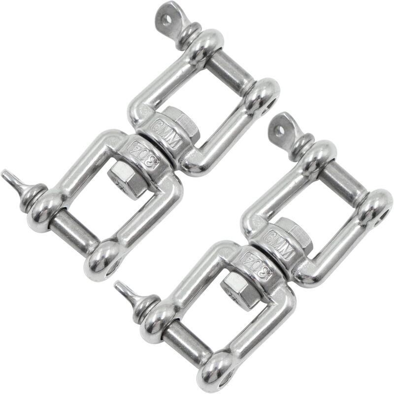 [neuwertig]drehbarer Ring-schäkel-aufhängungsverbinder – Backen Aus Edelstahl 304, Vollständig Drehbar Für Hängestühle, Schaukeln, Boxsäcke, Yoga-ausrüstung, Hängemöbel Und Mehr – 2 Stück