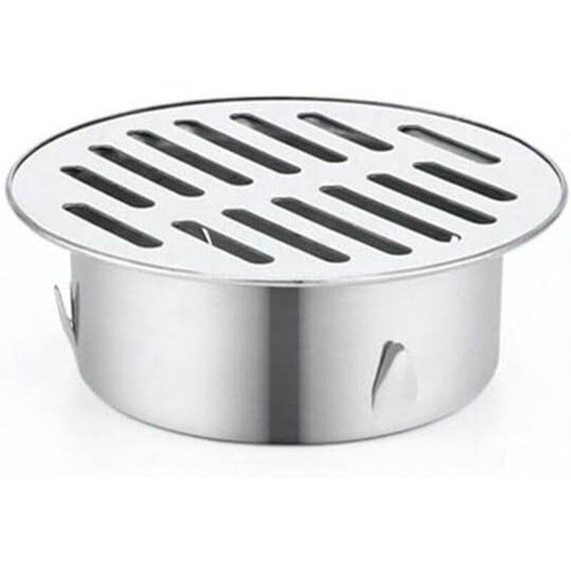 [neuwertig]runder Edelstahl-bodenablauf, Tropfrost, Verstopfungsschutzfilter, Haushaltswerkzeug Für Balkon, Hof, Bodenablauf Für Dach, Terrasse, Garten (ø110 Mm)