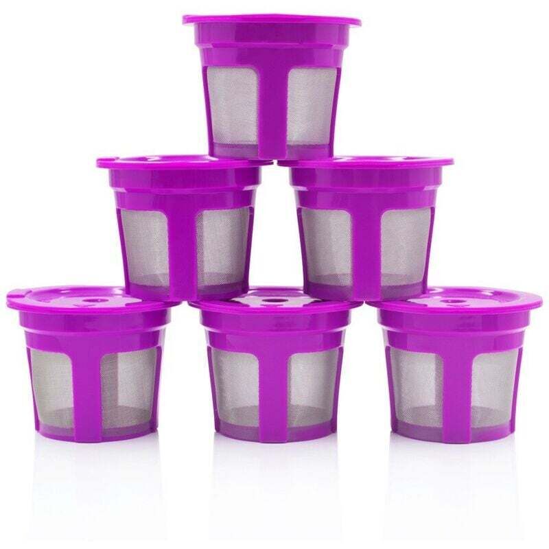 [neuwertig]set Mit 6 Wiederbefüllbaren K-cup-kaffeefilterkapseln, Kompatibel Mit Den Kaffeemaschinen Der Serien Keurig 2.0 K200, K300, K400, K500 Und K600 (lila)