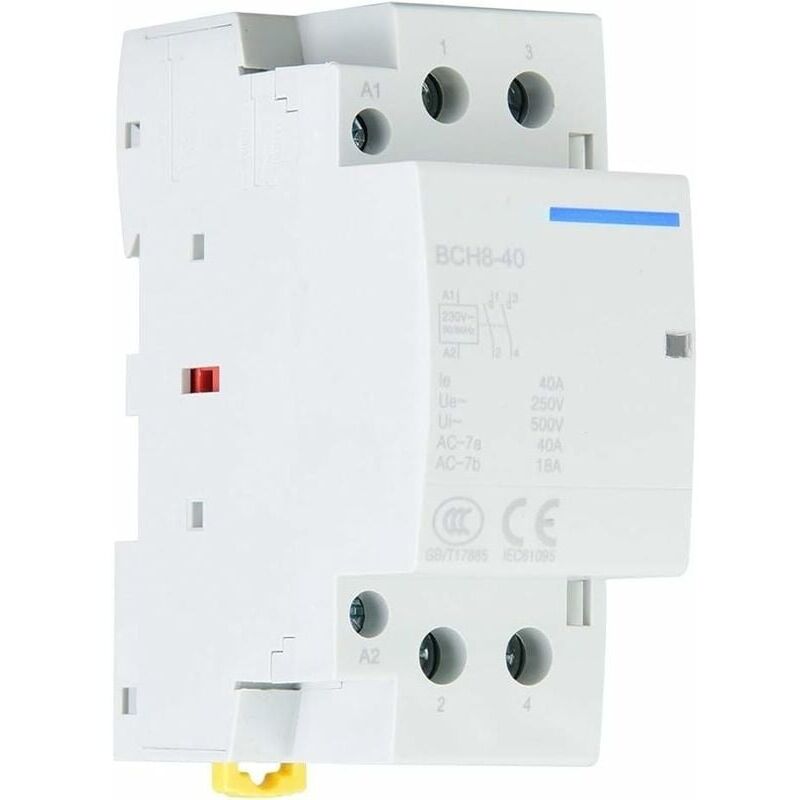 [neuwertig]hausanschluss-wechselstromschütz 2p 2no 40a 220v/230v, Modularer Schütz, 35-mm-din-schienenmontage, Automatisierungsschütz 50/60hz, Maximale Ein-/ausschaltfrequenz 30 Mal/stunde