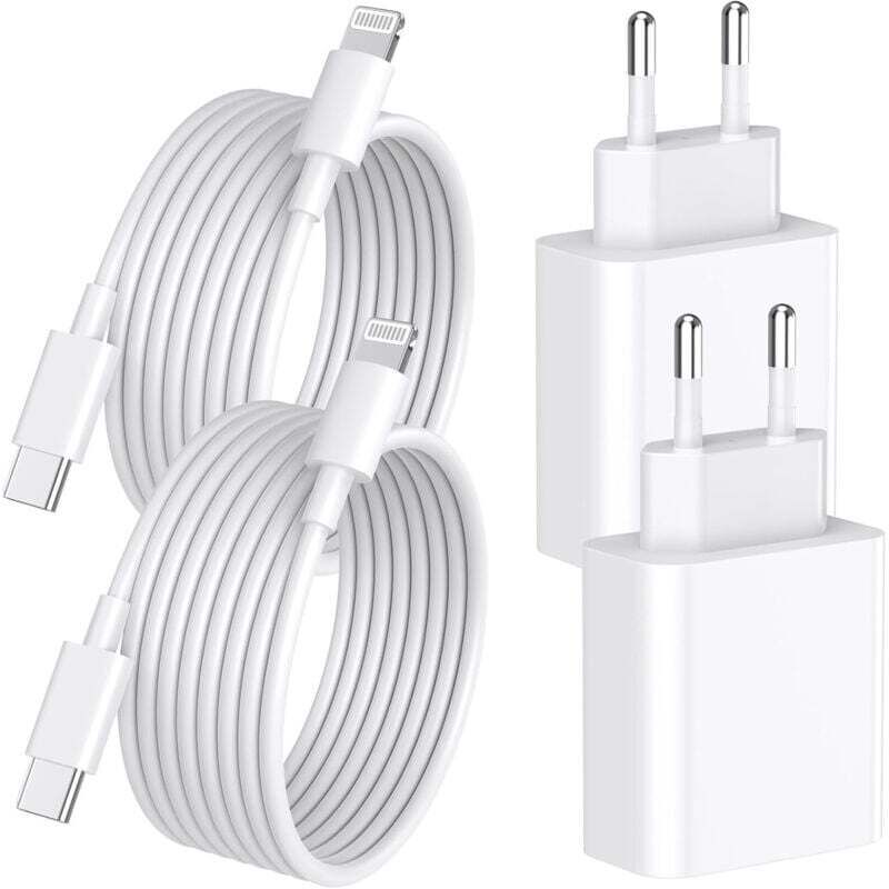 [neuwertig]iphone 14/13 Pro Max Schnellladegerät, 4er-pack [mfi-zertifiziert] 20-w-usb-c-pd-netzteil Mit 2 M Langem Usb-c-auf-lightning-schnellladekabel. Kompatibel Mit Iphone 14, 13, 12, 11 Pro Max,
