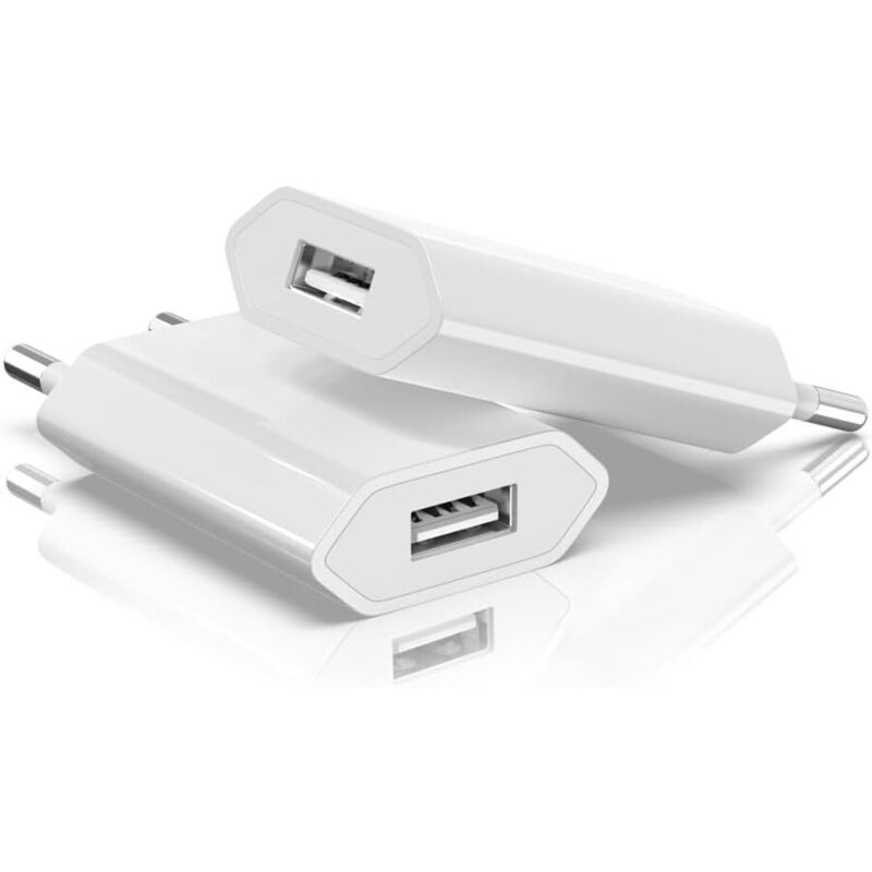 [neuwertig]usb-netzteil (2er-pack) Für Iphone, Samsung, Xiaomi, Smartphones, Apple Watch, Tablets, Mp3-player, Kameras, Powerbanks, Universell, 5 V 1 A, Kabel Nicht Im Lieferumfang Enthalten