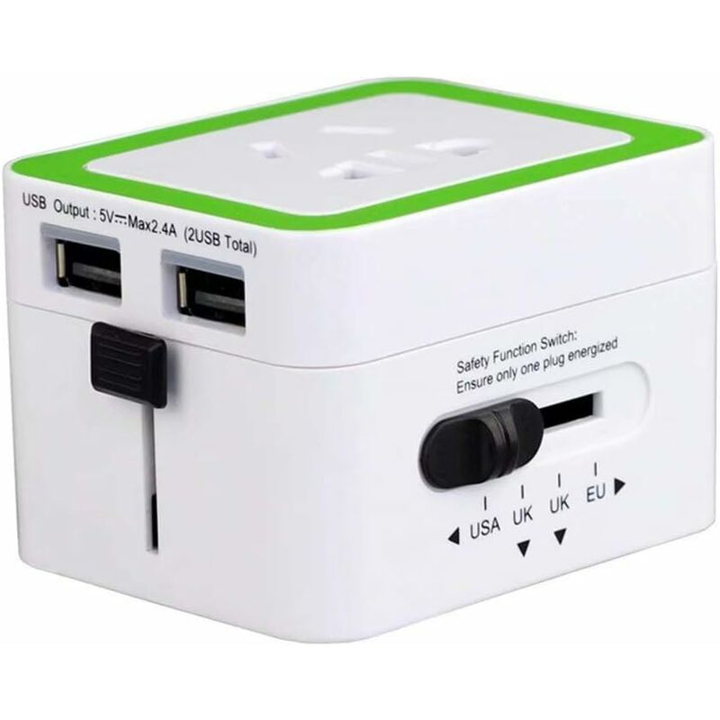 [neuwertig]internationaler Konverter, Usb-netzstecker Für Verschiedene Länder, Universelles Reisegerät, Schnellladefunktion Über Usb