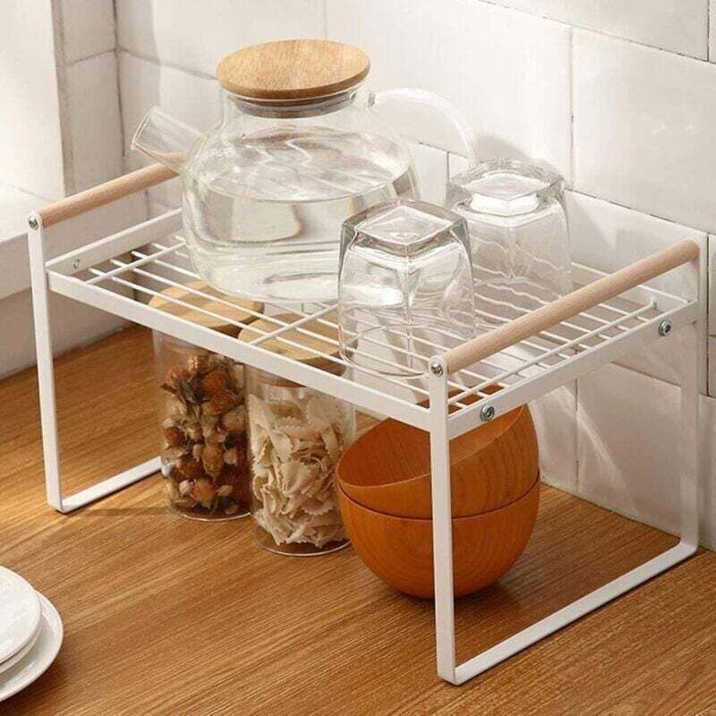 [neuwertig]stapelbares Küchenregal Aus Metall, 35 X 21 X 20 Cm, Zur Organisation Von Schränken, Ecken Und Arbeitsplatten