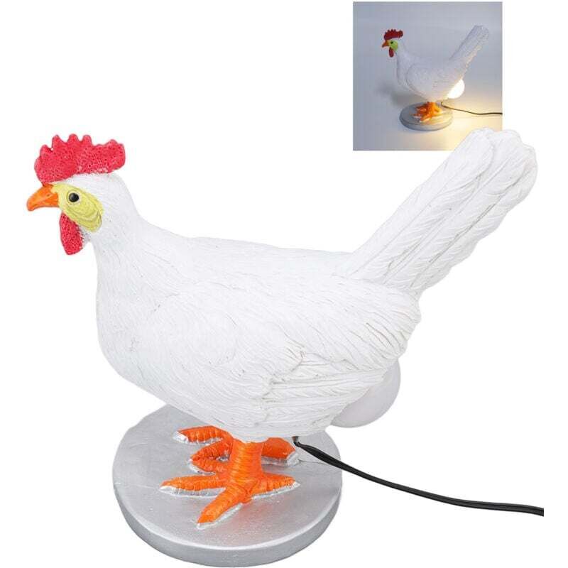 [neuwertig]lampe In Form Eines Hühnereis, 3d-led-nachtlicht In Hahnenform, Realistische Tischlampe Aus Kunstharz, Leuchtende Ostereierlampe, Dekorative Schreibtischlampen
