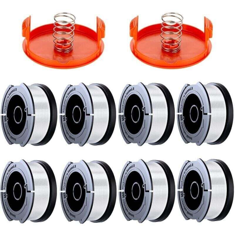 [neuwertig]10er-packung Trimmerfadenspulen, Kompatibel Mit Black & Decker Trimmern, A6481 A6485, 1,65 Mm Trimmerfadenspule (8 Trimmerfäden, 2 Schutzkappen, 2 Federn)