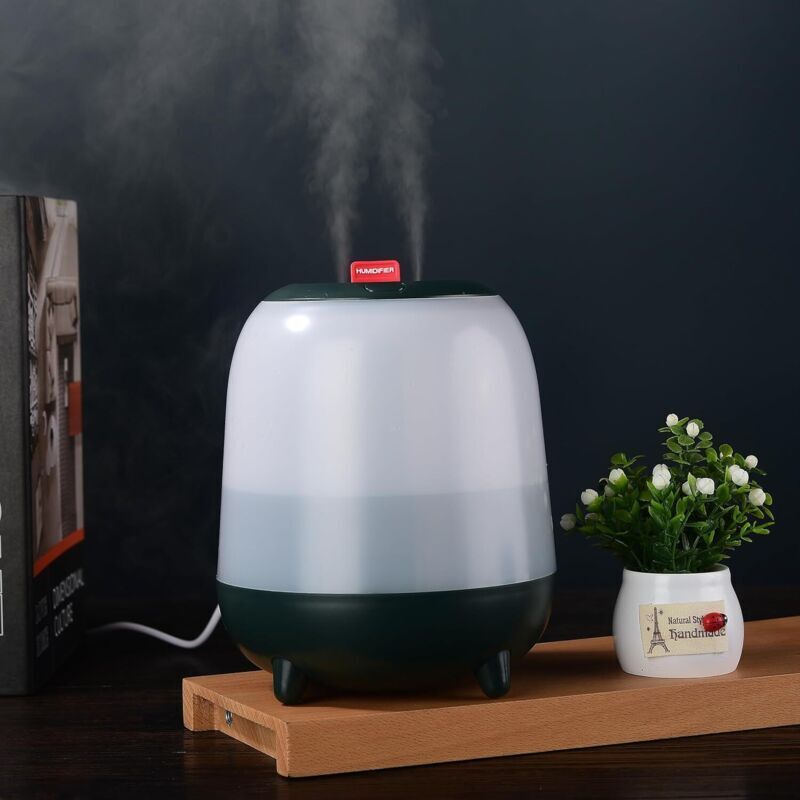 [neuwertig]luftbefeuchter Mit Doppelnebel, 1,5 L Fassungsvermögen, Automatische Beleuchtung, Nachtlicht, Geräuschloser Betrieb Für Die Frontkamera, Aus-/ausschaltfunktion