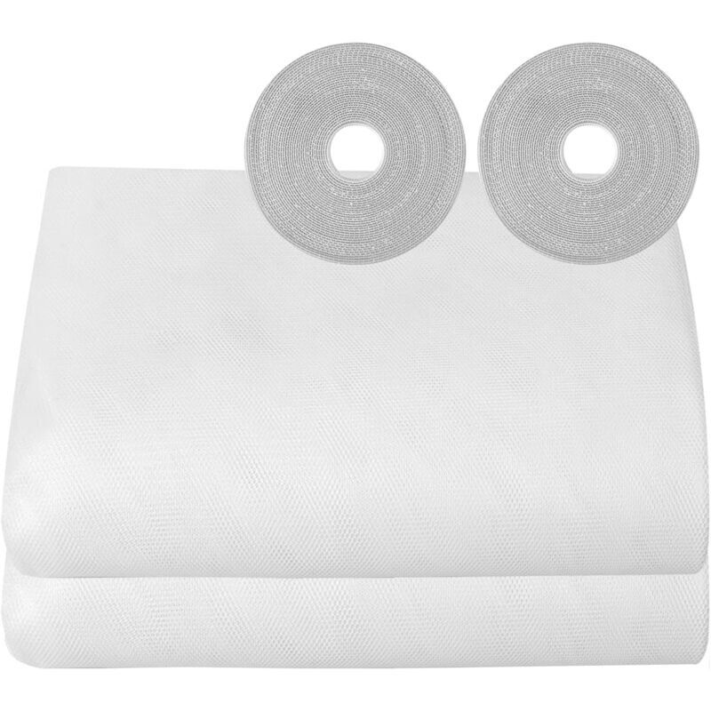 [neuwertig]fenster-moskitonetz, 2er-pack, 150 X 200 Cm, Verstellbares, Selbstklebendes Insektenschutznetz (weiß)