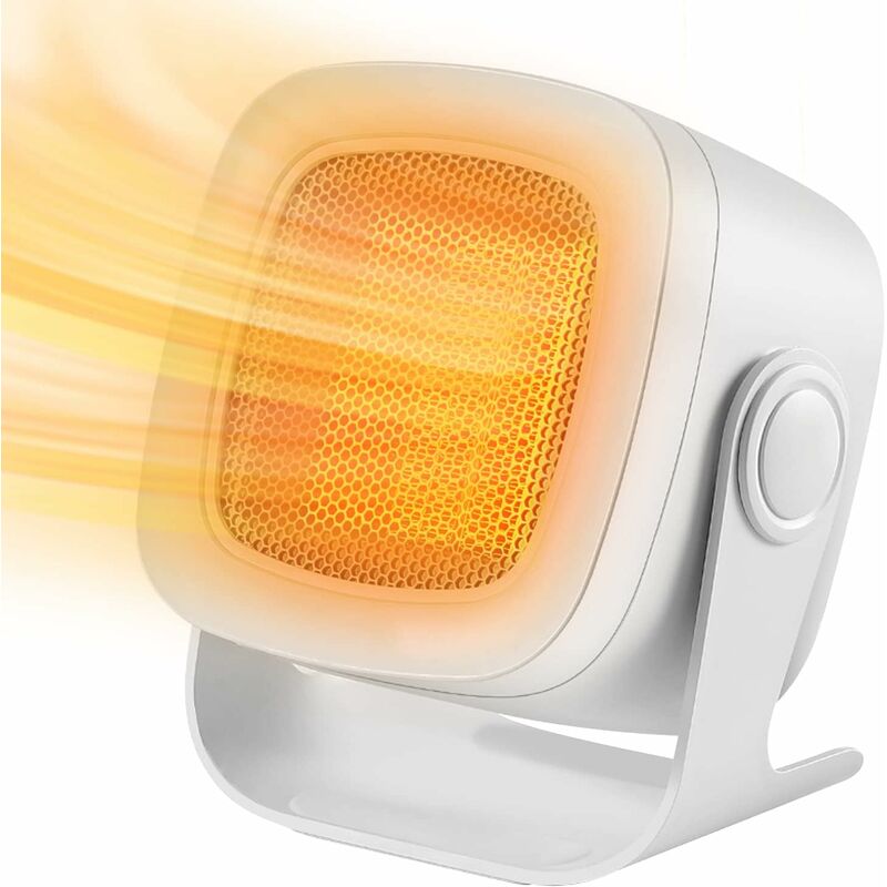 [neuwertig]leiser 1800-w-elektrolüfter, Mini-keramiklüfter, Sicheres Und Schnelles Aufheizen Mit Überhitzungsschutz Für Bad, Wohnung Und Büro – Weiß