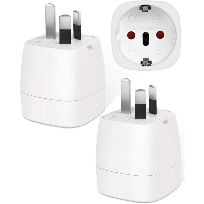 [neuwertig]【2 Stück】 Australien-steckeradapter, Reiseadapter-zubehör, Fr 2-pin Auf Au 3-pin Steckeradapter Für Neuseeland, Argentinien, China, Fidschi Typ I