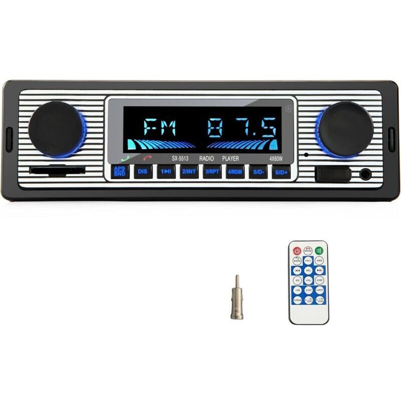 [neuwertig]bluetooth 5.0 Autoradio, 1-din-autoradio Mit Freisprechfunktion Für 9-12v Fm-radio, Unterstützt 2 Usb/aux/sd/tf/mp3-eingänge, Kompatibel Mit Ios/android