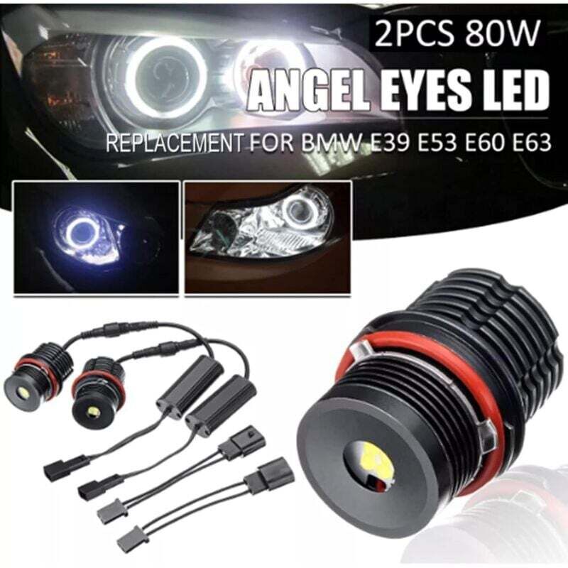 [neuwertig]hochleistungs-led-angel-eyes-halo-ringmarkierungsbirne (weiß, 6500 K, 40 W/stück) Als Ersatz Für Bmw E39 E53 E60 E63
