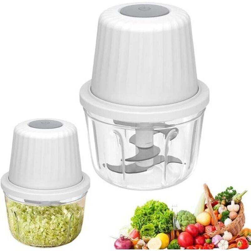 [neuwertig]elektrischer Gemüseschneider – 400 Ml – Zwiebeln – Gemüse – Fleisch – Knoblauch – Usb-zwiebelschneider – Kleiner Elektrischer Gemüseschneider