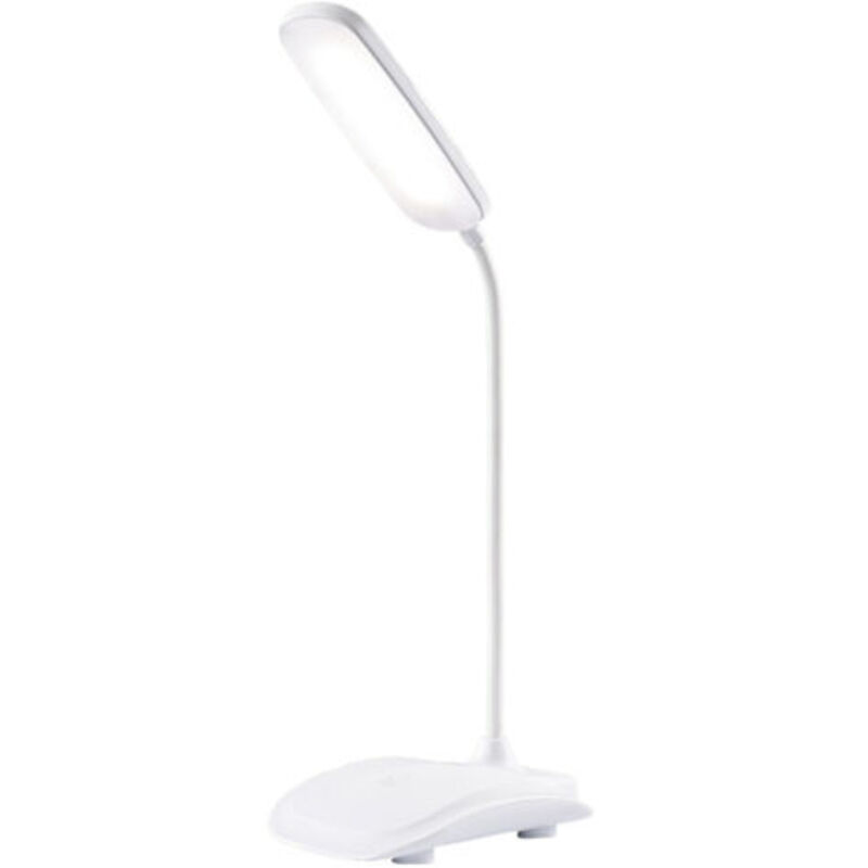 [neuwertig]led-schreibtischlampe Mit Augenschutz, Stufenlos Dimmbar, 3 Farben, Touch-bedienung, Weiß