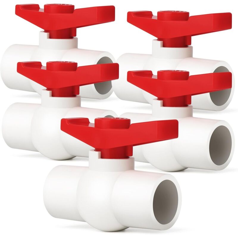 [neuwertig]5 Stück 32 Mm Außendurchmesser Pvc-kugelhahn Mit Glattem Griff, Geeignet Zur Wasserdurchflussregelung (weißer Pvc-kugelhahn Mit 32 Mm Außendurchmesser Und Glattem Griff Zur Wasserdurchfluss