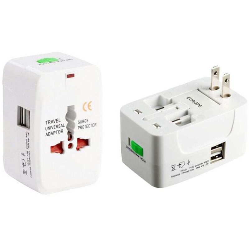 [neuwertig]universal Reiseadapter, Multifunktionaler Universalsteckeradapter Mit 2 Usb-anschlüssen, Französisch, Usa, Britisch Und Australisch, All-in-one-steckeradapter