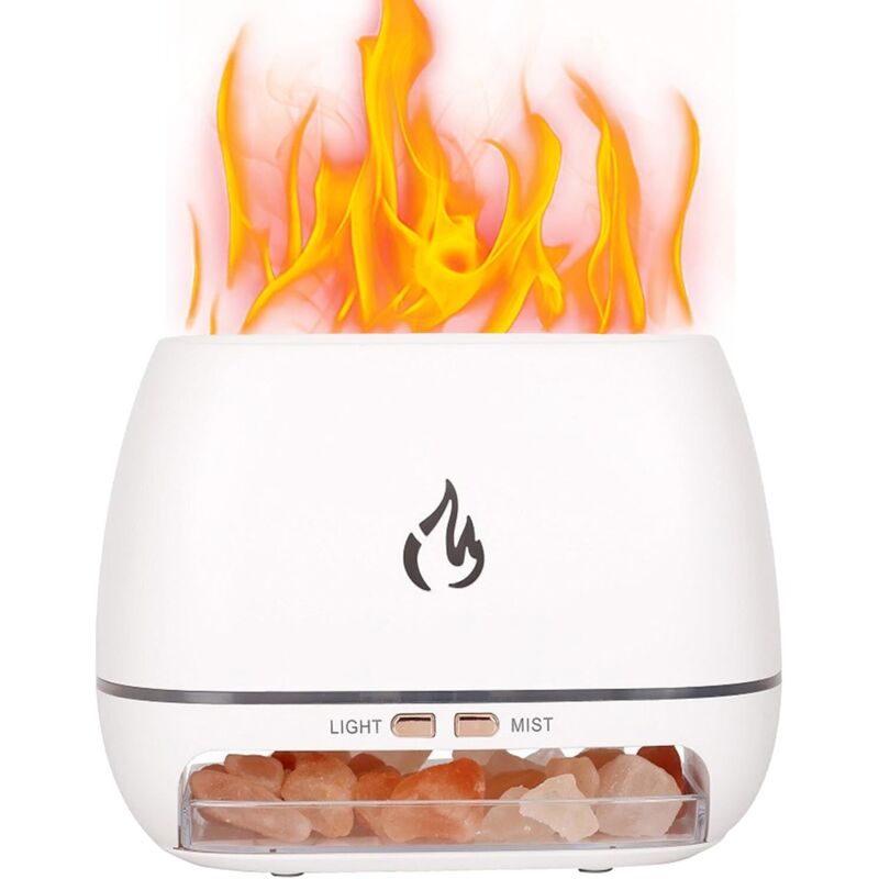 [neuwertig]ultraschall-diffusor, Luftbefeuchter Mit Steinsalz-duftöl Und 7-farbiger Beleuchtung Für Büro, Schlafzimmer, Auto, Meditation Und Yoga