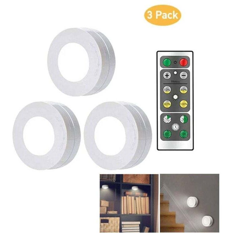 [neuwertig]3er-set Led-nachtlichter/schrankleuchten Mit Fernbedienung, Kabellose Touch-led-schrankleuchten, Berührungsempfindliche Schranknachtlichter Für Schlafzimmer Und Kleiderschrank