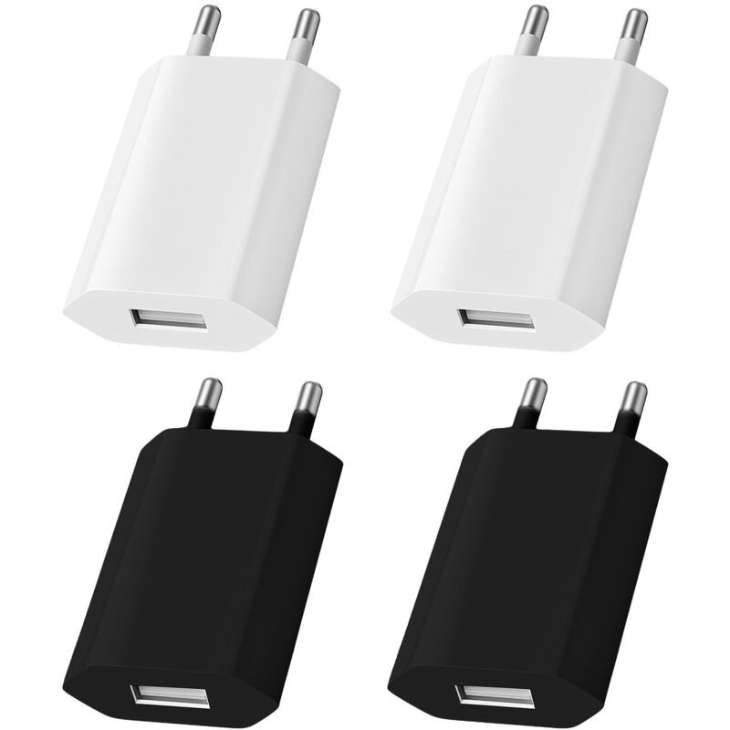 [neuwertig]set Mit 4 Usb-ladegeräten, 5v 1a Usb-stecker, 5v 1a Stecker, Universeller Netzadapter Für Schnellladung, Mobiler Akku, Kompatibel Mit Samsung, Iphone Und Tablets