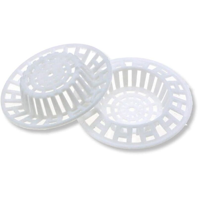 [neuwertig]2er-set Kunststoff-spülbeckensiebe Für Bad Und Küche – 7 Cm – Weiß – Preiswert Und Langlebig