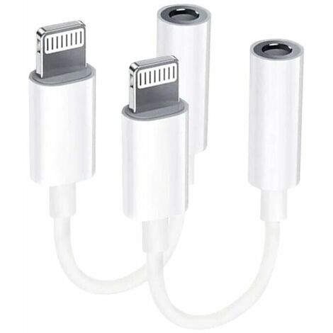[neuwertig]【2er-pack】lightning-auf-3,5-mm-klinkenadapter, Mfi-zertifizierter Kopfhöreradapter Für Iphone, Aux-audiokabel-splitter, Kompatibel Mit Iphone 13/12/11/xs/xs Max/xr Und Allen Ios-systemen
