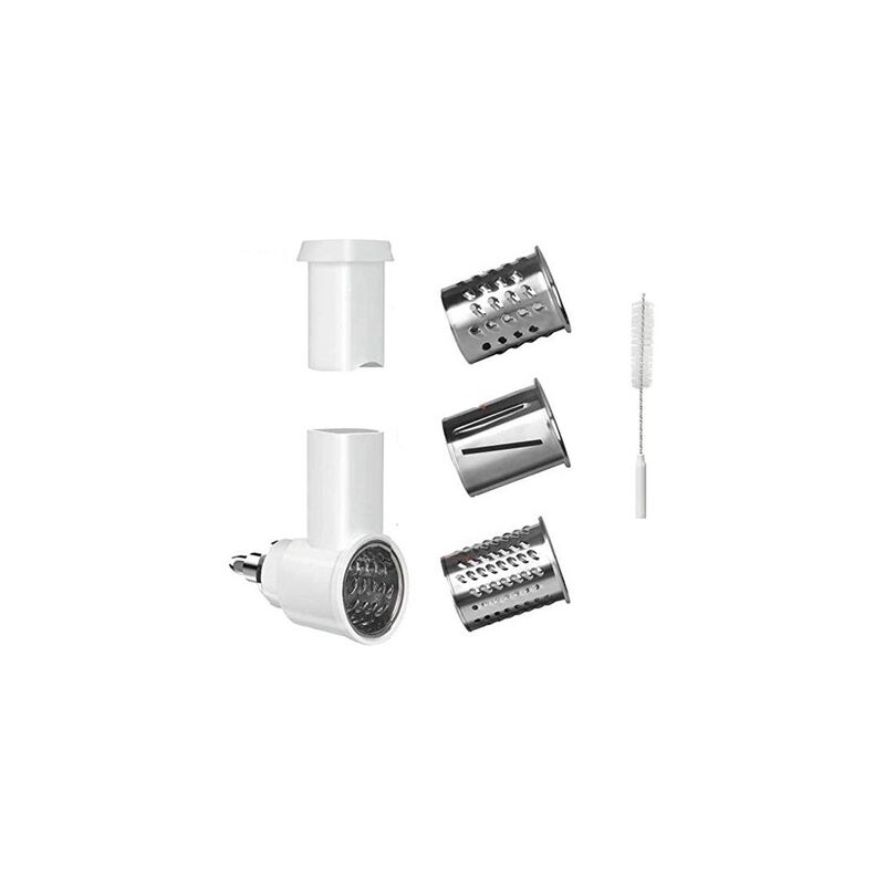 [neuwertig]gemüsehobel-aufsatz Für Kitchenaid Küchenmaschine, Käsereibe, Gemüsereibe Mit 3 Edelstahlklingen, Gemüseschneider-reibe-aufsatz