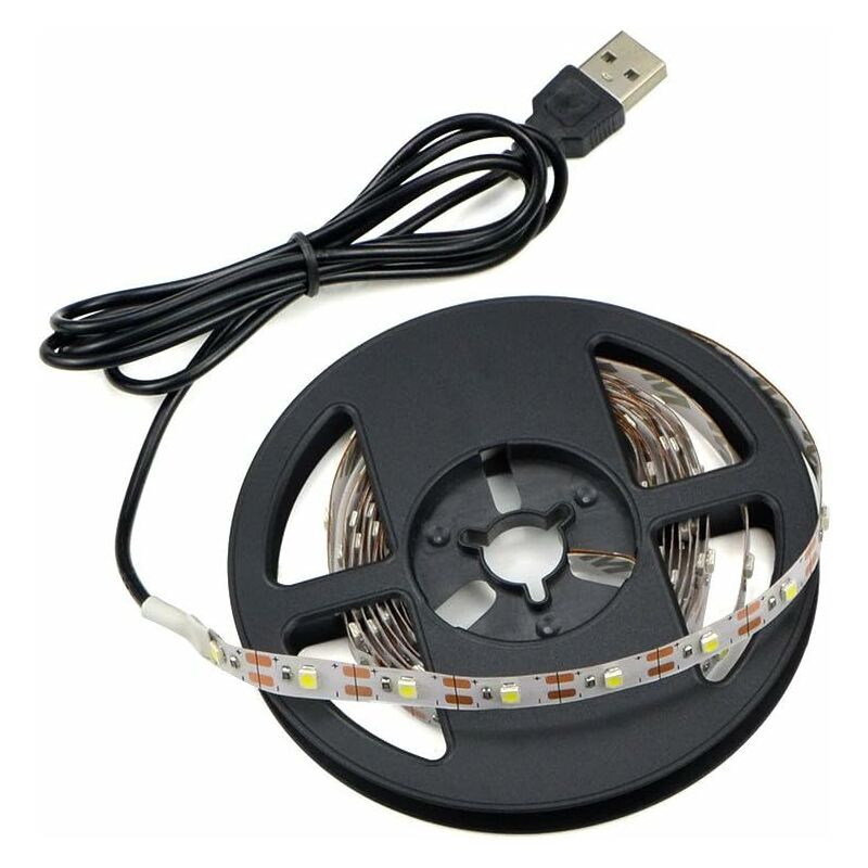 [neuwertig]usb-led-streifen, 5 V, 5 Meter, 300 Leds, Kaltweißes Licht, Inklusive Usb-kabel, Hintergrundbeleuchtung Für Schreibtisch, Fernseher Und Küche – Nicht Wasserdicht