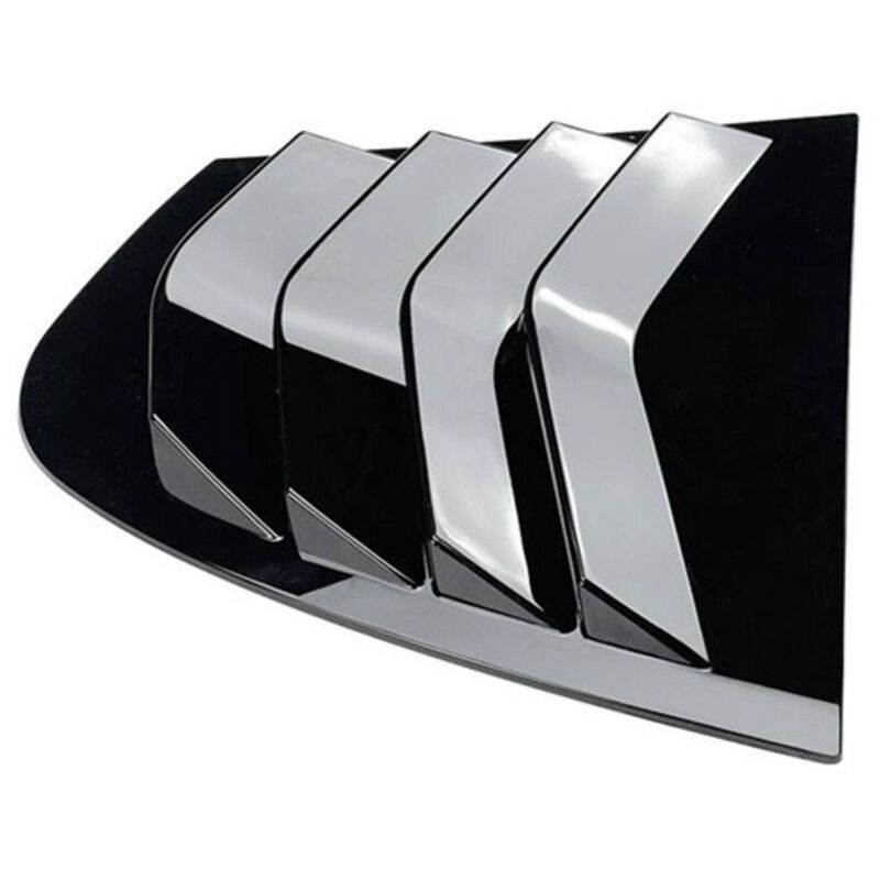 1 Paar. Farbe: Glänzend Schwarz. Material: Abs. Dreieckiger Schutzaufkleber Für Die Lüftungsschlitze Der Heckscheibe Von Kraftfahrzeugen, Glänzend Schwarz.