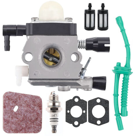 Dtekgaz - Vergaser-reparatursatz Für Stihl Fs38, Fs45, Fs46, Fs55, Hs45, Hk45, Km55, Fc55 Freischneider, Adefol Vergaser Mit Dichtungen + Zündkerze + Luftfilter + Filter-ersatzteile Zubehör