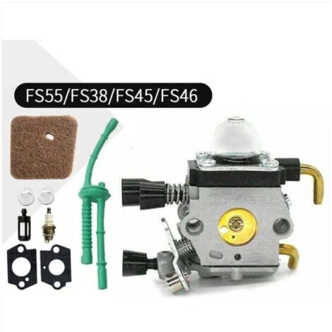 Dtekgaz - Vergaser Für Stihl Fs55, Fs38, Fs55r, Fs55rc, Hl45, Km55, Fs80, Fr85, Fh75, Fs45, Fs46, Fs74, Fs75, Hl75, Hs70, C1q-s63, C1q-s69 Motor, Freischneider, Trimmer, Inklusive Dichtung, Zündkerze,
