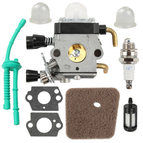 Dtekgaz - Vergaser Für Stihl Fs38 Fs45 Fs46 Fs55, 9-teiliges Vergaser-set Mit Dichtung, Schlauch, Zündkerze Und Kraftstofffilter, Freischneider-vergaser