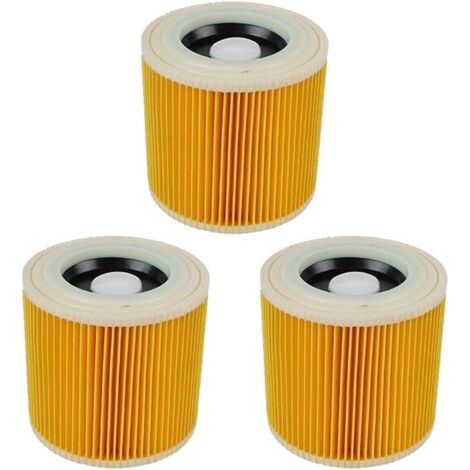 Dtekgaz - 3er-pack Staubsaugerfilter Für Kärcher Serien Wd2, Wd3, Wd3p, Nt18, Mv2 Und Mv3, Ersatzfilter Für Kärcher Nass- Und Trockensauger